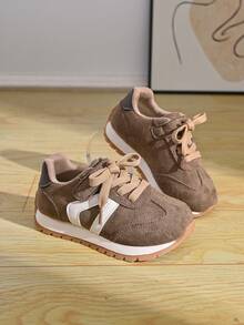 Kids German Training Shoes, Unisex Baby Hook And Loop Shoes, Soft Sole Non-Slip Casual Sports Shoes - Brown - View 2