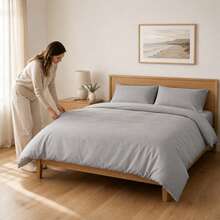 POLIGONO Duvet Covers Sets - Light Grey - View 3