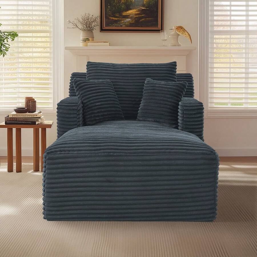 Sofa Bed Mattress - DARK GREY + Corduroy + 1 Seat - View 1