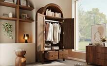 Furniture Natural 78 X 45 X 181 Cm - Walnut - 查看 5