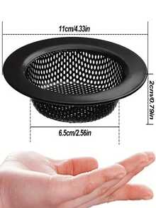 2pcs Sturdy Black Kitchen Sink Strainer, Fits Most Drain Baskets, Reinforced Double Layer Safety Design, Kitchen Essential - View 4