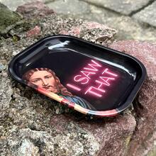 Cabin puff 1件復古角色圖案捲菸盤，優質捲菸工具，理想的節日禮物 - 均碼 - 查看 3