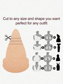 10pcs Disposable Push-Up Breast Pads, Versatile Disposable Breast Pads, Suitable For Tight-Fitting Clothing - Multicolor - View 3