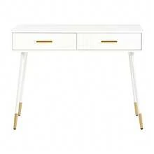 White Makeup Vanity With 2 Drawers - Modern Desk - 白色 - 查看 7