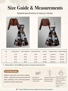 Women's 2-Piece Set: Fitted Spaghetti Strap Dress And Long Sleeve Cardigan Casual Summer Brown Elegant - Brown - View 4