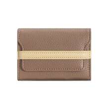 Pebbled Faux Leather Card Holder, ColorBlock Strap Multi-Card Case WithIndependent Coin Pocket - Multicolor - View 9