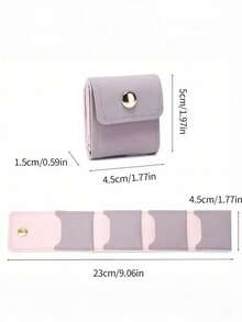 1 buah, Dompet Wanita Lipat, Tempat Perhiasan, Dompet Koin, Organizer Anting dan Kalung untuk Perjalanan, Tas Penyimpanan Kancing Mini, 4 Kompartemen, untuk Perjalanan Sehari-hari - MultiWarna - View 5