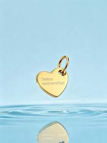 Custom Stainless Steel Heart Pendant, Personalized Name Engraved Jewelry Gift, Small Charm, DIY Accessory, Gift For Girlfriend/Mother - Multicolor - View 5