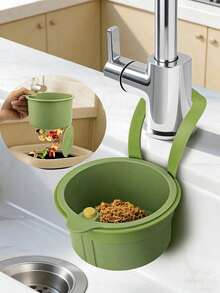 1/2pcs Multi-Functional Silicone Sink Strainer Basket, Hanging Food Waste Filter, Suitable For Vegetables, Fruits, Tea, Coffee Residue, Easy To Clean Kitchen Accessory. Kitchen, Plates, Placemats, Lunch Boxes, Placemats, Kitchen Essentials, Halloween Decor, Halloween - Multicolor - View 2