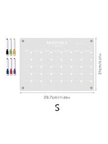 Papan Kalender Kulkas Magnetik Transparan (Dengan 6 Spidol Papan Tulis Magnetik), Papan Tulis Akrilik, Papan Memo Pola Transparan, Stiker Kulkas Magnetik Perencana yang Dapat Digunakan Kembali, Perencana Makanan yang Dapat Digunakan Kembali, Sempurna untuk Natal dan Halloween - beraneka warna - View 10