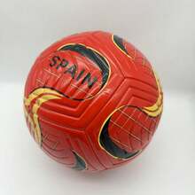 Spain Champion Commemorative Series Size 5 Adult Football, Machine-Stitched PU Material, Durable High Quality, Suitable For Training And Outdoor Matches, Christmas New Year Celebration, All-Season Use - Multicolor - View 2