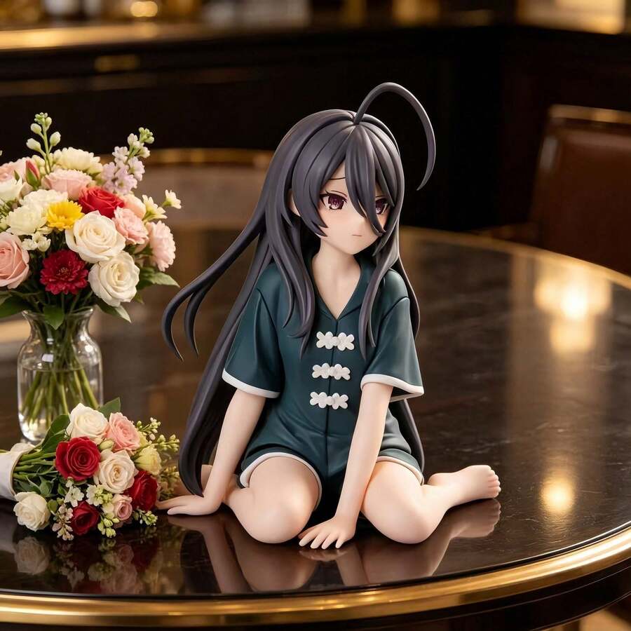 1 pieza/Figura de anime en postura sentada coleccionable, decoración de figura, mercancía de anime, juguete de personaje de anime precioso, suministros para fans, regalo de Navidad - Multicolor - Ver 1