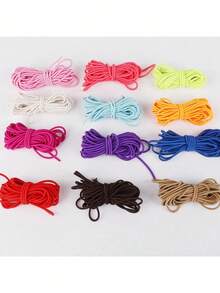 Random Color 1 Meter,5/10meter,Soft Round Elastic Band Flat Rubber Band Waistband Elastic Cord Mask Making,Halloween, Christmas - Multicolor - View 4
