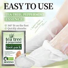 Rozino 1 buah Masker Kaki Pelembap Mendalam Tea Tree Mint 60g, Aroma Tea Tree Mint, Menyegarkan dan Nyaman di Kaki, Melembapkan dan Menenangkan Kaki Kering dan Kasar, Menutrisi dan Melembutkan, Memperbaiki Kekeringan dan Pengelupasan, Kemasan Tunggal 60g, Bersih dan Higienis, Perawatan SPA Kaki di Rumah, Mudah Digunakan - View 10