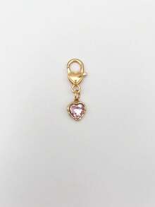 1pc/2pcs, Charming Pink Rhinestone Cherry Heart Pendant Bag Charm, Women's Handbag/Backpack/Shoulder Bag Accessory, Women's Travel Essential Keychain, Car Accessory, Room Decor, Fun Gift For Friends Back To School - Multicolor - View 13