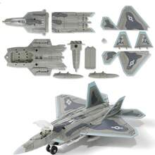 1pc B2 J20 F14 SU57 F22 SU25 Fighter Bomber Model, Plastic Building Block Airplane Model, Desktop Decoration, Collectible, Creative Gift, Suitable For People Over 14 Years Old, Aviation Enthusiasts, Holiday Gift, Birthday Gift, Perfect Gift - Multicolor - View 9