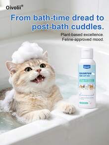 Oivolii Cat Shampoo 2 In 1 With Coconut & Oatmeal, Deep Cleansing & Moisturizing, For Sensitive Skin, Fresh Soft Coat, Luxurious Essential Pet Bath, 3.38 Fl Oz - 100ml - View 3