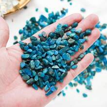 50g Serpihan Kristal Apatit Alami, Partikel Batu Mentah Apatit Biru, Kerikil Dekoratif untuk Lanskap Akuarium, Pengisi Pot Bunga & Ornamen Rumah - setelan - View 3