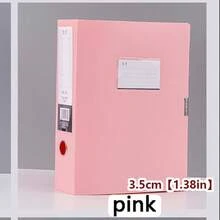 Colorful Large Capacity File Storage Box, Thickened A4 Plastic File Box, Document Storage Box, Suitable For Office, Accountant, Contract And Other Personnel, Accountant And Financial Folders, Vertical Large Capacity Office Supplies Storage Box, Can Classify And Fold A4 Documents, Back To School Season, Learning Supplies - Morandi File Box - View 9