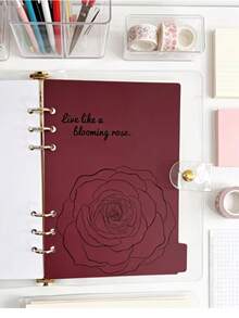 1 Set (6pcs) Rose Prologue Series Loose-Leaf Dividers, 6-Hole Loose-Leaf Notebook Inner Page Dividers, A6 Planner Refill Divider Pages, Floral Pattern, Ins Style, Sketch Rose Pattern Index Classification Pages, Compatible With A6 6-Hole Loose-Leaf Notebook Planner Storage Decoration Accessories, Back To School - Divider - View 7