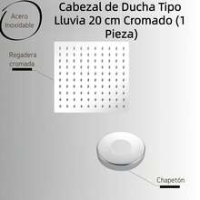 Cabezal de Ducha Tipo Lluvia de 20 cm en Acero Inoxidable Cromado, Regadera Cuadrada Moderna para Baño, Diseño Ultra Delgado con Salida de Agua Uniforme, Accesorio Universal para Ducha de Casa, Fácil Instalación, Ideal para Renovar tu Baño y Disfrutar una Experiencia de Baño Cómoda y Elegante - Ducha fija - Ver 13