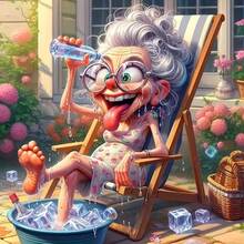 1PC DIY 5D Diamond Painting Kit Cartoon Old Man Pattern - Round Full Diamond Art Mosaic Craft, Home Wall Decor, Unframed - No Frame - View 7