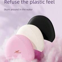 X-FEIKE 1pc Bagged Extra Large Thick Non-Snagging Water Drop Swim Cap, High Aesthetic, Unisex - Multicolor - View 5
