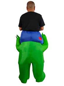 Halloween Christmas Party Alien Inflatable Costume, Unisex Inflatable Costume, Holiday Personalized Outfit Inflatable Costume, Blower Included, Battery Not Included - Size S Is Suitable for Heights 0.9m-1.2m - View 4