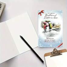 Happy Times - Charming Christmas Greeting Cards With Envelopes - Perfect For Brothers, Sisters, Friends And More, An Ideal Choice For Holiday Celebrations And Gift Giving. - Sets - View 5