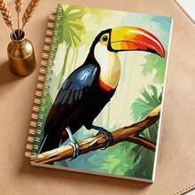 1PC Color Toucan Notebook, Dedicated To Adventure Enthusiasts A5 Spiral Loose-Leaf Book, Suitable For Diary, Study, Office Gifts, Animal Lovers' Choice - Multicolor - View 1