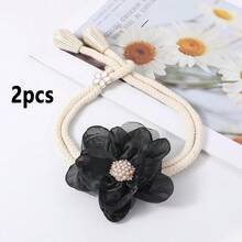 2 Stück Blumen-Vorhanghalter, 3D-Blumendesign, Vorhangclips ohne Bohren, moderne minimalistische Vorhangbefestigungen, Vorhanghalter, Vorhanghaken, geeignet für Schlafzimmer, Wohnzimmer und Heimdekoration - Verschiedenfarbig - Übersicht 18