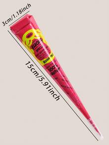 2pcs Rose Pink Nail Art Tattoo Cream With Storage Box, DIY Body Painting Tattoo Ink For Arm, Shoulder, Neck, Collarbone, Back, Semi-Permanent Plant-Based Tattoo Ink - Hot Pink - View 8