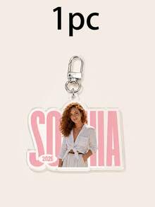Custom Photo Name Keychain, Personalized Bag Charm, Customized Portrait Key Ring, Customizable Picture Holiday Gift, Colorful Backpack Accessory, Kids - Style a - View 13