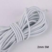 Random Color 1 Meter,5/10meter,Soft Round Elastic Band Flat Rubber Band Waistband Elastic Cord Mask Making,Halloween, Christmas - Multicolor - View 11