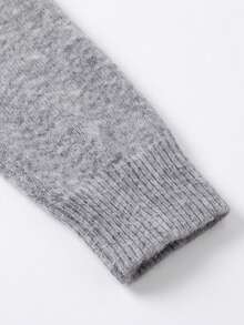SEREN Women's New Round Neck Long Sleeve Knit Cardigan, Autumn/Winter Casual Minimalist Sweater Jacket, Suitable For Daily Wear And Going Out - Grey - View 9