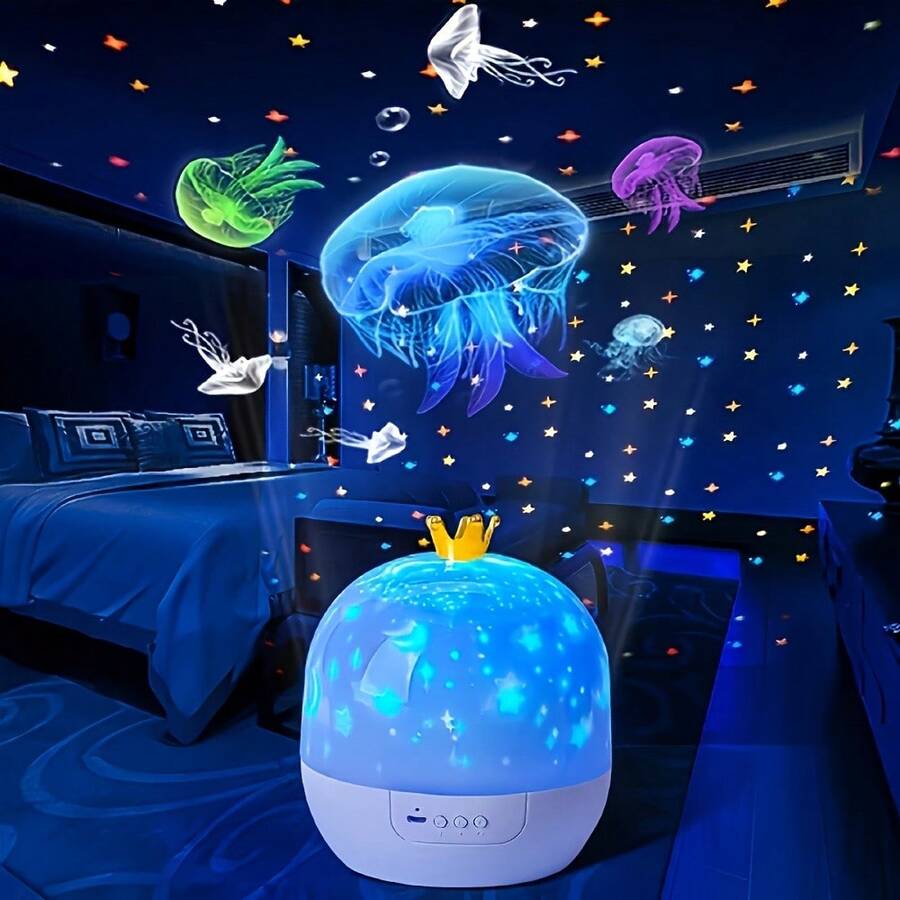 360° Rotatable Starry Sky Projection Lamp, LED Room Decor Light, Includes 15 Slides, USB Powered Starry Sky Projection Lamp, Suitable As Gift For Birthday, Christmas, Valentine's Day, Halloween For Kids, Lovers, Family And Friends