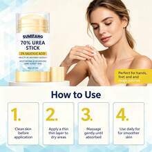SUMIFANG 40g 70% Urea Moisturizing Cream Stick, With Urea, Salicylic Acid And Moisturizing Base Formula, Deeply Nourishes Hands And Feet Skin, Fast Absorption, Suitable For Hands And Feet - Lavender - View 8