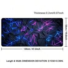 1pc Creative Fashion Geometric Design Extended Gaming Mouse Pad, Large Gaming Mouse Waterproof With Rubber Base, Non Slip Desktop Pad, Suitable For Home And Office, Abstract Painting - View 12