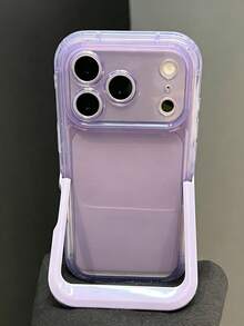 極簡純色透明手機殼，適用於 iPhone 17 Pro Max 17 Pro 17 16 15 14 13 Pro Max，鏡頭保護軟背蓋 - 淺紫/透紫 - 查看 1