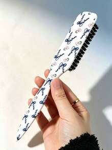 4/1pc Unscented Smooth Back Comb, Bow Pattern Unisex Hair Brush/Beard Brush, Hair Accessory, Suitable For Creating Smooth Ponytail And Bun, Smoothing Frizz, Controlling Hairline, Back Combing For Voluminous Styling, Wide-Tooth Comb For Easy Hair Parting And Sectioning - Multicolor - View 8