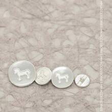 10 PCS 12/15/18/22mm 3D Edge Metal Buttons, High-Stem Buttons For Shirts, Suits, Asymmetrical Sewing, Knit Cardigans - 3D Border Pony - View 2