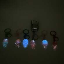 1pc/Random Color 5pcs/Dynamic Sparkling Jellyfish Car Keychain/Glow-In-The-Dark Jellyfish Needs To Absorb UV Rays During The Day To Emit Light At Night/Ocean Element Bag Charm/2D/Multi-Color Optional/Suitable For Keychain Pendant, Bag Decoration, Car Keychain - View 3