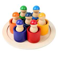 Colorful Stacking Blocks Wooden Rainbow Blocks Children's Arch-Shaped Building Blocks Toy Children's Creative Assembly Blocks Toy For Spatial Imagination And Fine Motor Skills Development Children's Gift - Multicolor - View 13