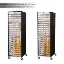 Speed Rack Cover - Funda de 20 niveles para panadería comercial con cierre, 58.42 x 71.12 x 162.56 cm, para panadería, impermeable, a prueba de polvo, color negro - Ver 3