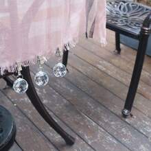 8 Pcs Transparent Acrylic Crystal Outdoor Curtain Weights, Heavy Decorative Drapery Weights, With Anti-Rust Stainless Steel Clip For Curtains, Tablecloths, And Garden Flags - View 3