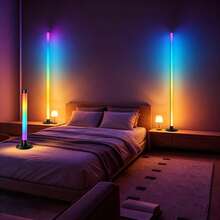 2 buah Lampu Lantai Sudut LED RGB, Kontrol Jarak Jauh APP, Sinkronisasi Musik, Dapat Diredupkan, Dekorasi Kamar Tidur Gaming, Dekorasi Rumah, Hadiah Halloween - Lampu Ambient Lantai - View 13