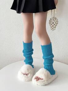 1 Pair Y2K Girls' Warm Foot Covers, Morandi Color Palette Breathable Comfortable Leg Warmers For Autumn/Winter, Children's Warm Foot Covers - Multicolor - View 17