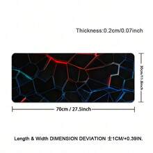 1 Pc Large Gaming Mouse Pad, XXL Strata Liquid Desk Mat, Non-Slip Rubber Base Game Mouse Mat, Computer Keyboard Mats Pad, Big Mousepad, Black Line Cool Large Mousepad, For Home Office Gaming Desktop Working - View 13