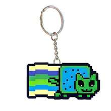 1pc Acrylic Keychain, Cute Cat Keychain, Cartoon Bag Charm, Dogecoin, Zombie, Pony, American Flag Rainbow Bag Pendant, Exquisite Small Gift, Christmas Gift - Multicolor - View 4