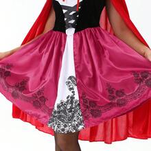 Modern Version Stage Performance Cape For Little Red Riding Hood Adult Women's Halloween Cosplay Glamorous Costume - Multicolor - View 9